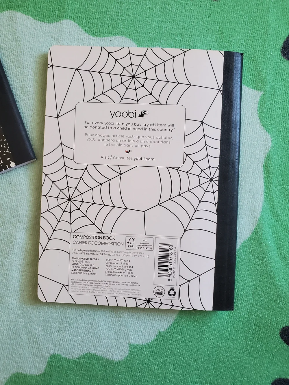 Kids 'Amazing' Spider Web Hardcover Notebook + Standard Composition Book